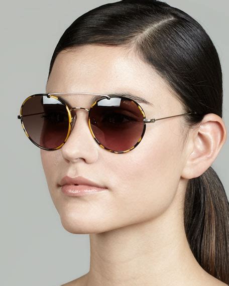 prada catwalk round aviator sunglasses|59mm cat eye sunglasses prada.